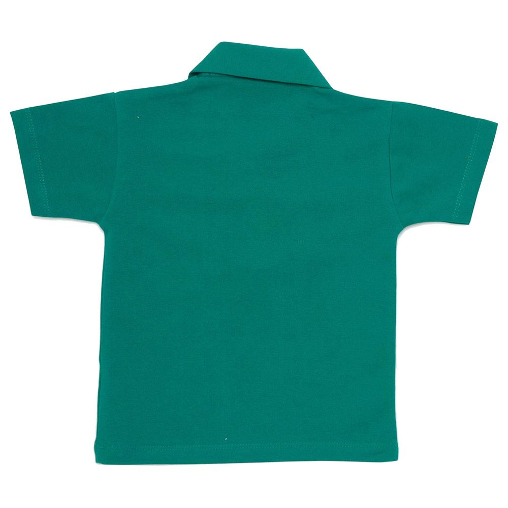 Little Kangaroos - Baby Boy Half Sleeve Polo T-Shirt - Dark Green