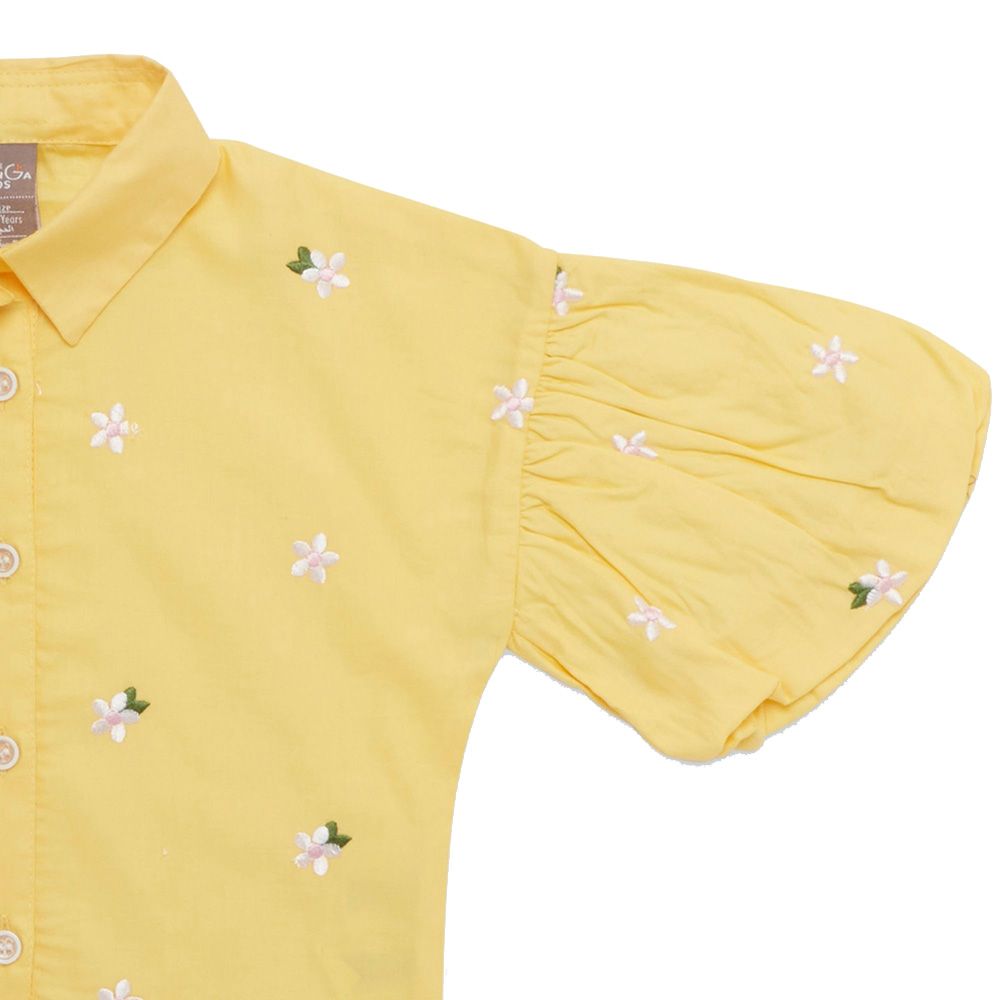 Little Kangaroos - Girl Collar Neck Printed Blouse - Mango