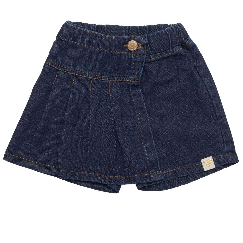 Little Kangaroos - Girl Semi Elastic Denim Skort - Dark Blue