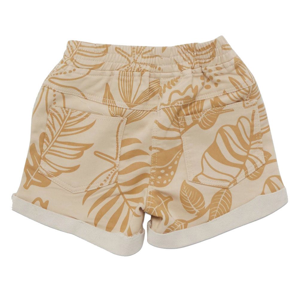 Little Kangaroos - Girl Full Elastic Shorts - Light Fawn