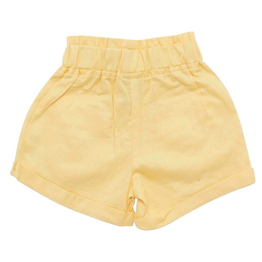 Little Kangaroos - Girl Full Elastic Shorts - Yellow