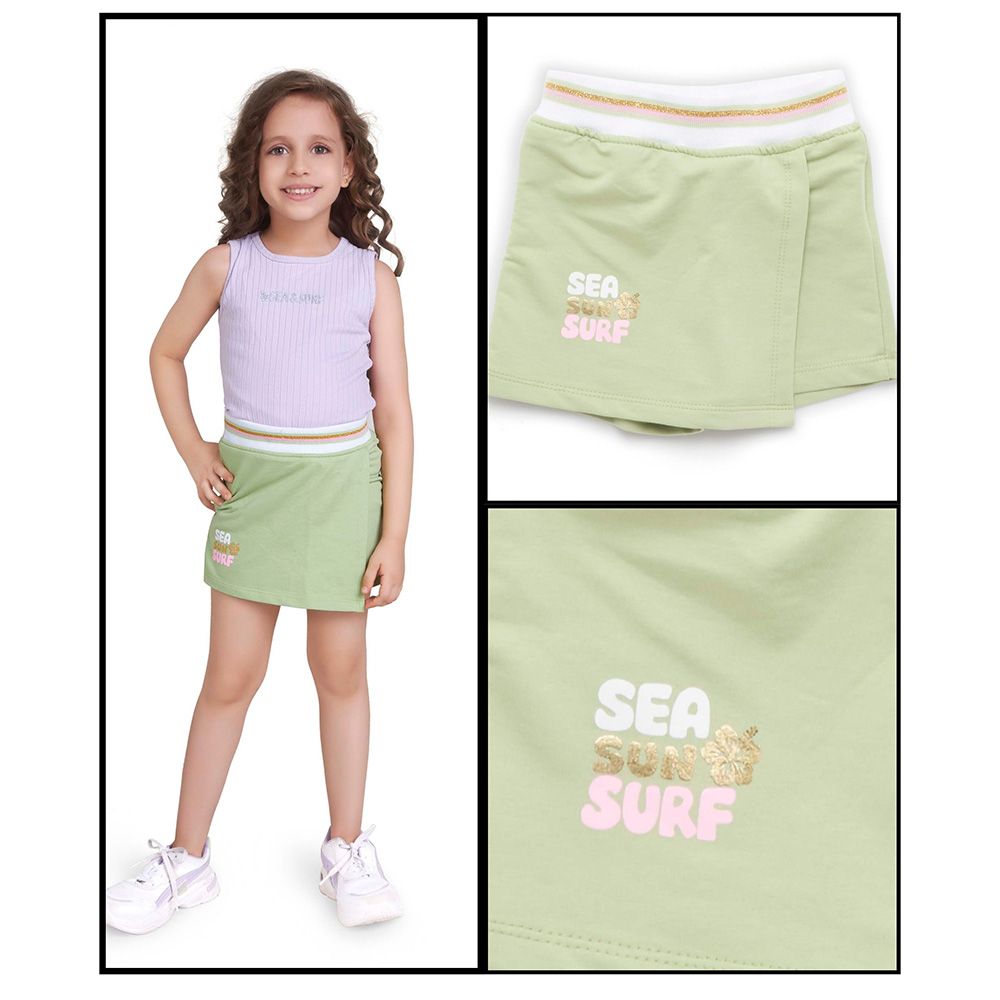 Little Kangaroos - Girl Full Elastic Skort - Pista