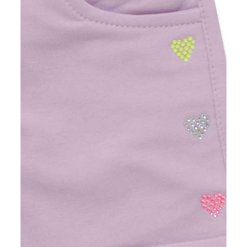 Little Kangaroos - Girl Full Elastic Shorts - Purple