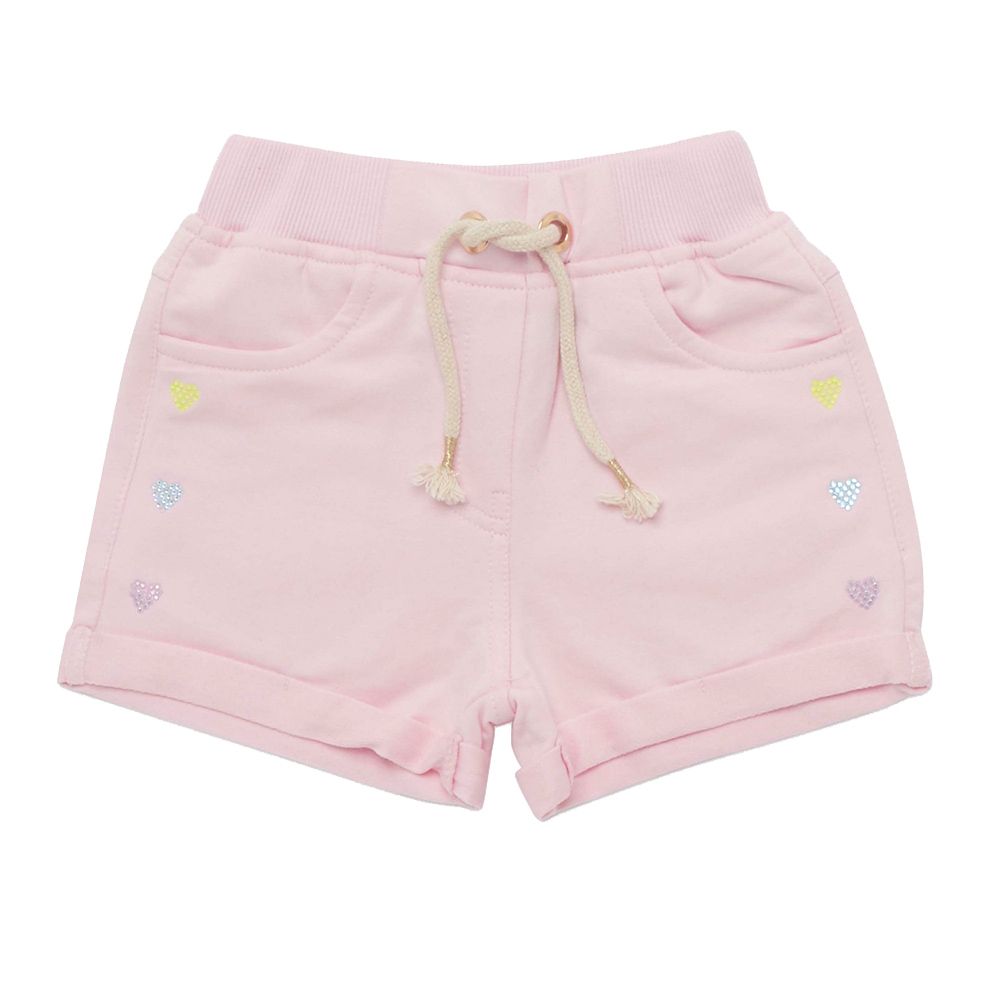 Little Kangaroos - Girl Full Elastic Shorts - Ballet Pink