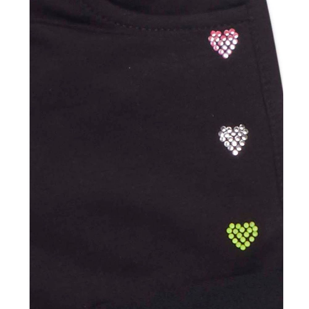 Little Kangaroos - Girl Full Elastic Shorts - Black