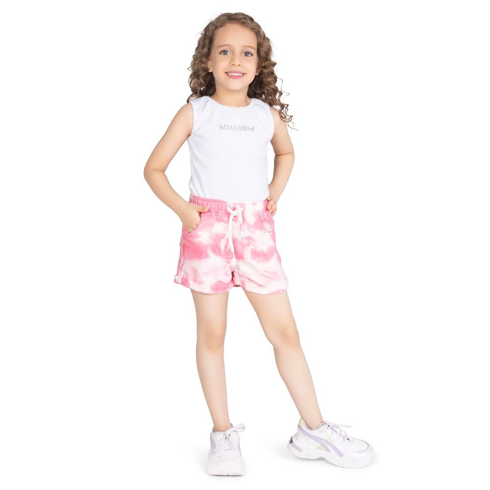 Little Kangaroos - Girl Full Elastic Shorts - Pink