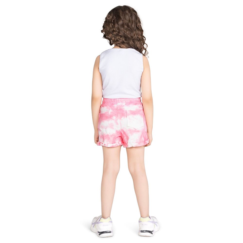 Little Kangaroos - Girl Full Elastic Shorts - Pink