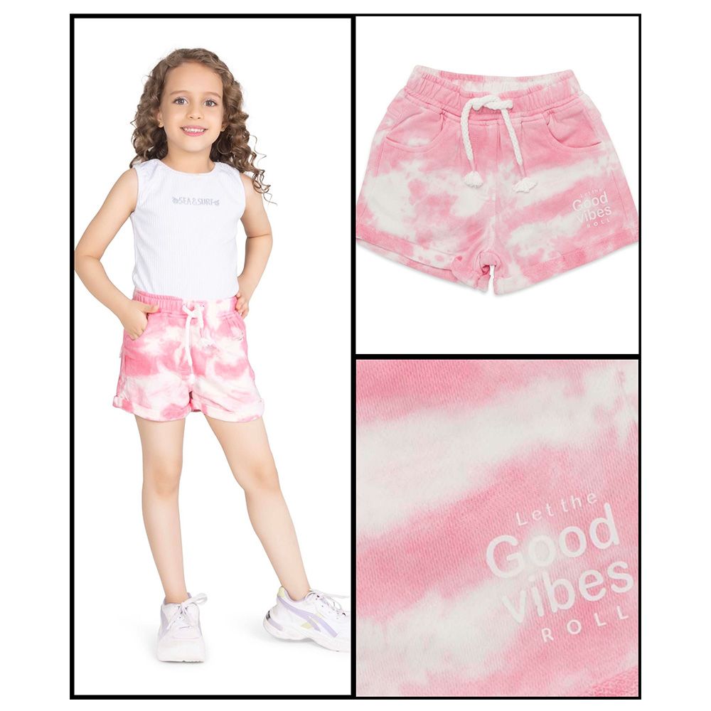 Little Kangaroos - Girl Full Elastic Shorts - Pink