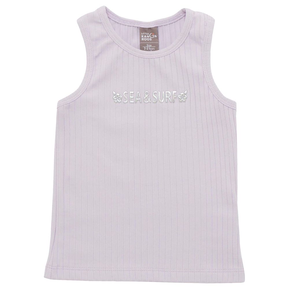 Little Kangaroos - Girl Round Neck Sleeveless T-Shirt - Orchid