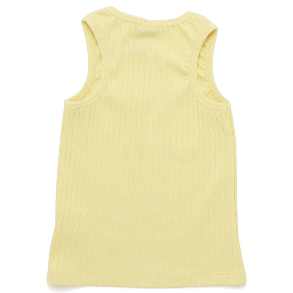 Little Kangaroos - Girl Round Neck Sleeveless T-Shirt - Lemon