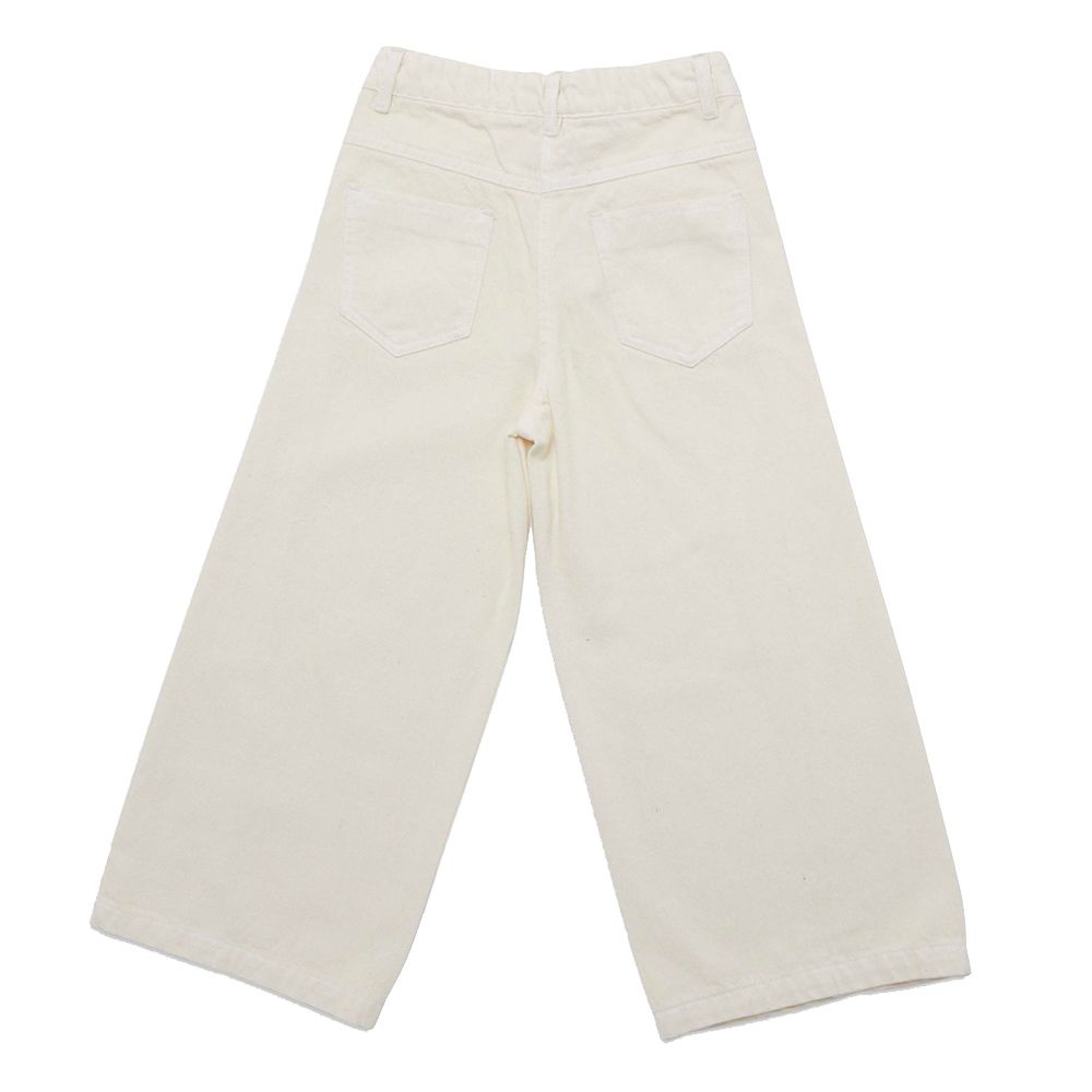 Little Kangaroos - Girl Semi Elastic Wide Legged Pants - Off White