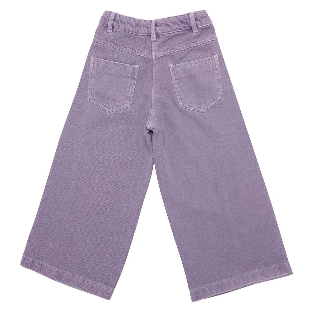 Little Kangaroos - Girl Semi Elastic Wide Legged Pants - Purple