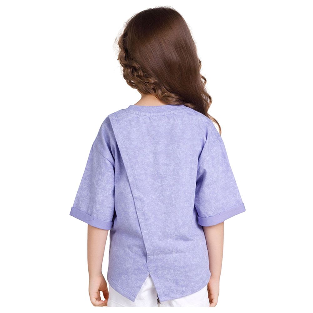 Little Kangaroos - Girl Round Neck Top - Purple