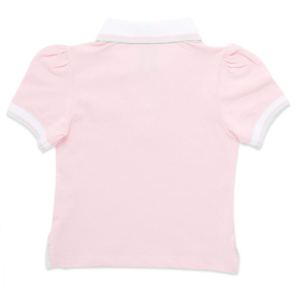 Little Kangaroos - Girl Short Sleeve Polo T-Shirt - Ballet Pink