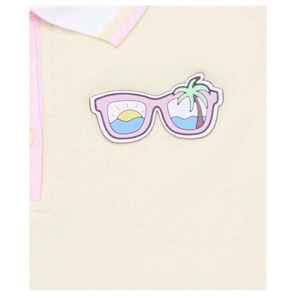 Little Kangaroos - Girl Collar Neck Short Sleeve Polo T-Shirt - Mango