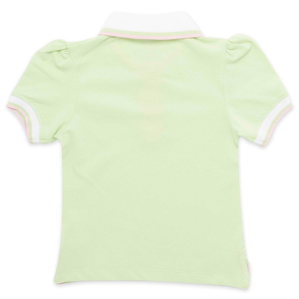 Little Kangaroos - Girl Collar Neck Short Sleeve Polo T-Shirt - Pista