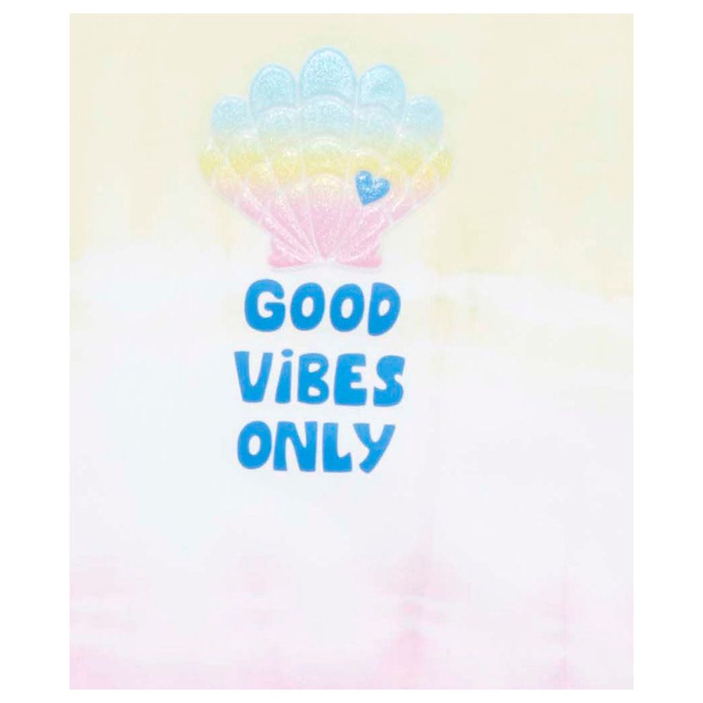 Little Kangaroos - Girl Short Sleeve Good Vibes T-Shirt - Lime Green