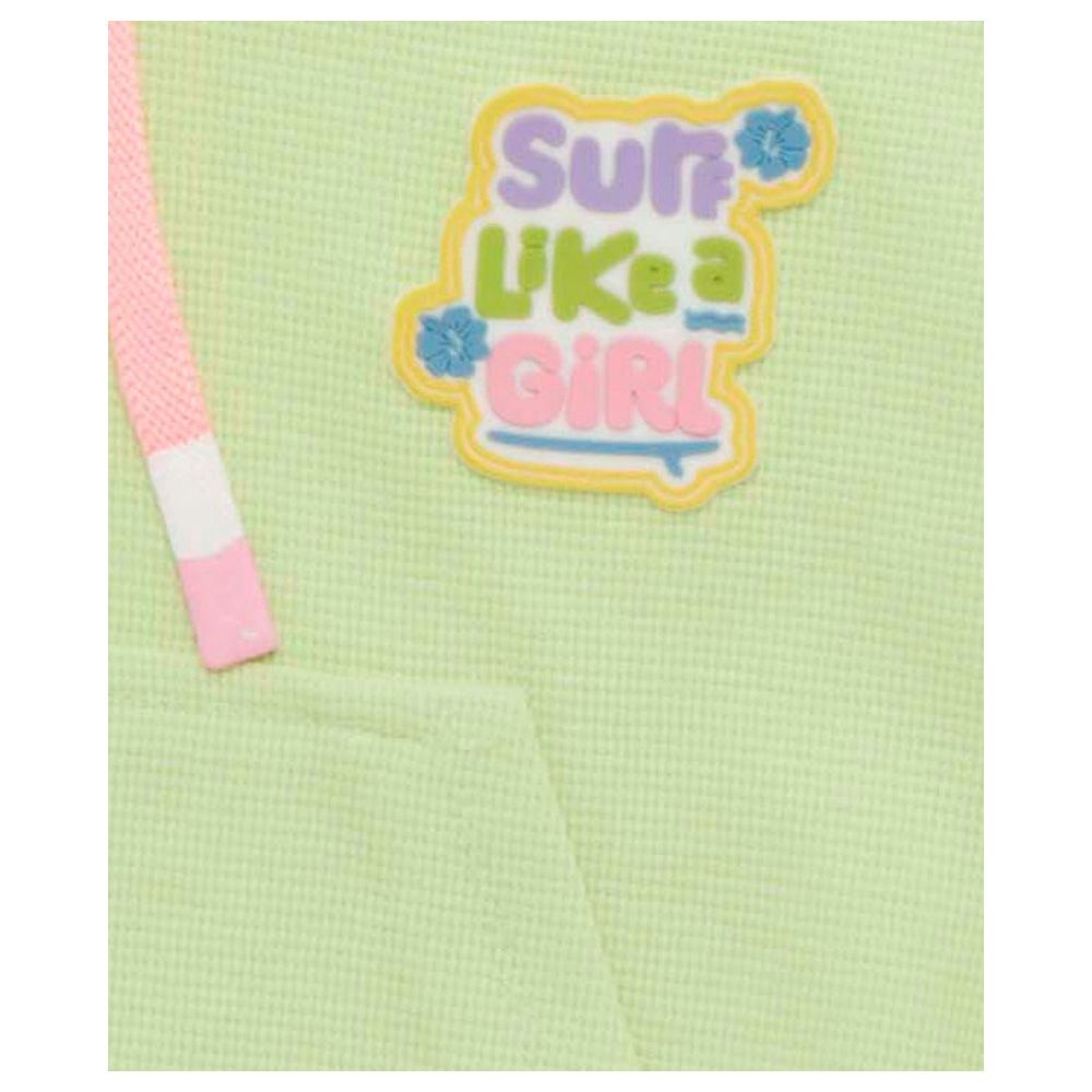 Little Kangaroos - Girl Sleeveless Hooded T-Shirt - Lime Green