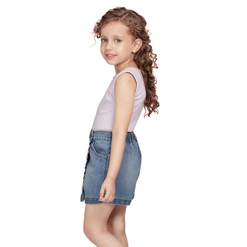 Little Kangaroos - Girl Denim Skort - Light Blue