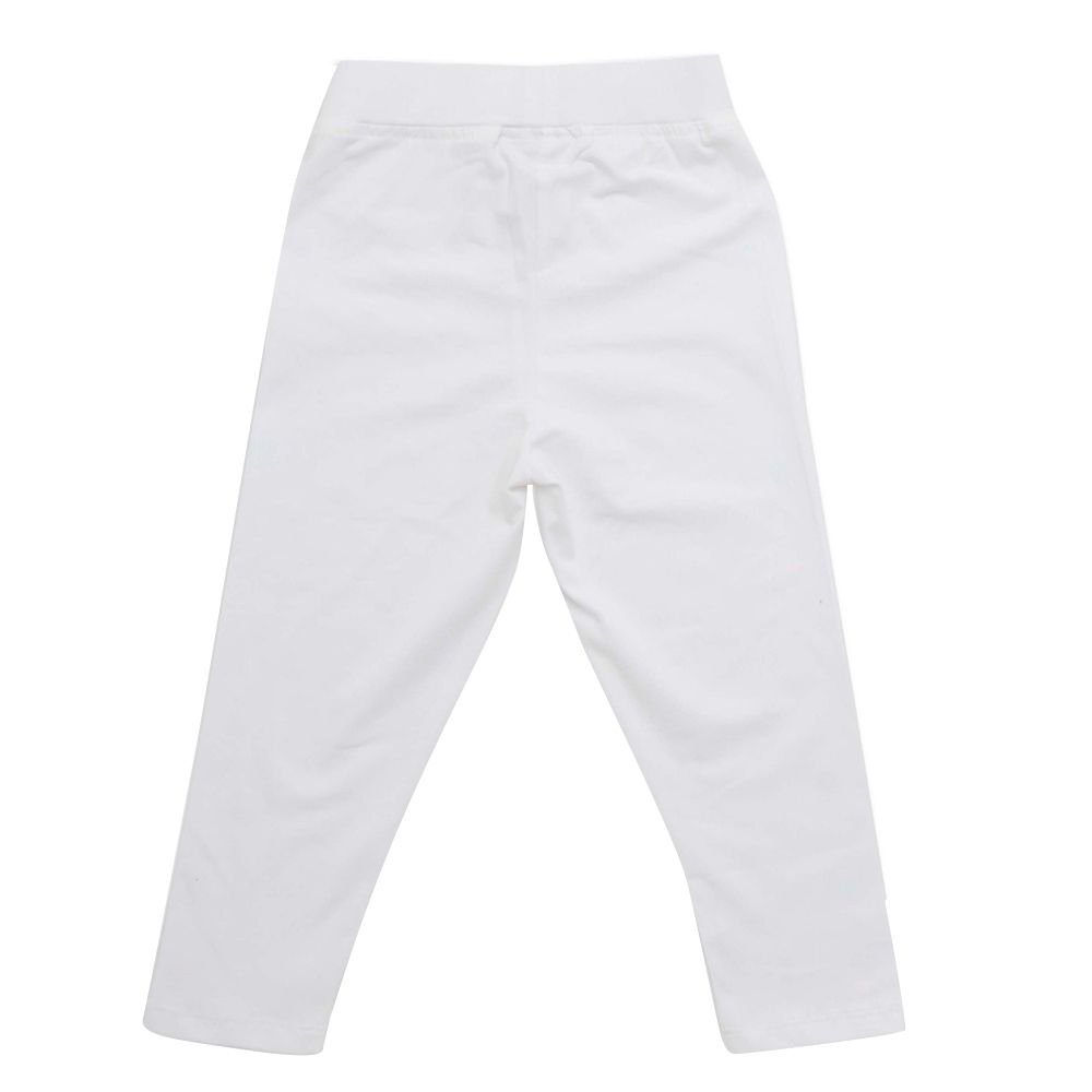 Little Kangaroos - Girl Plain Elasticated Leggings - White