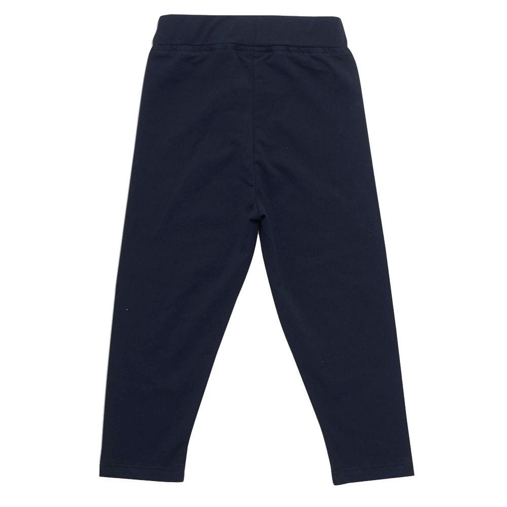 Little Kangaroos - Girl Plain Elasticated Leggings - Dark Blue