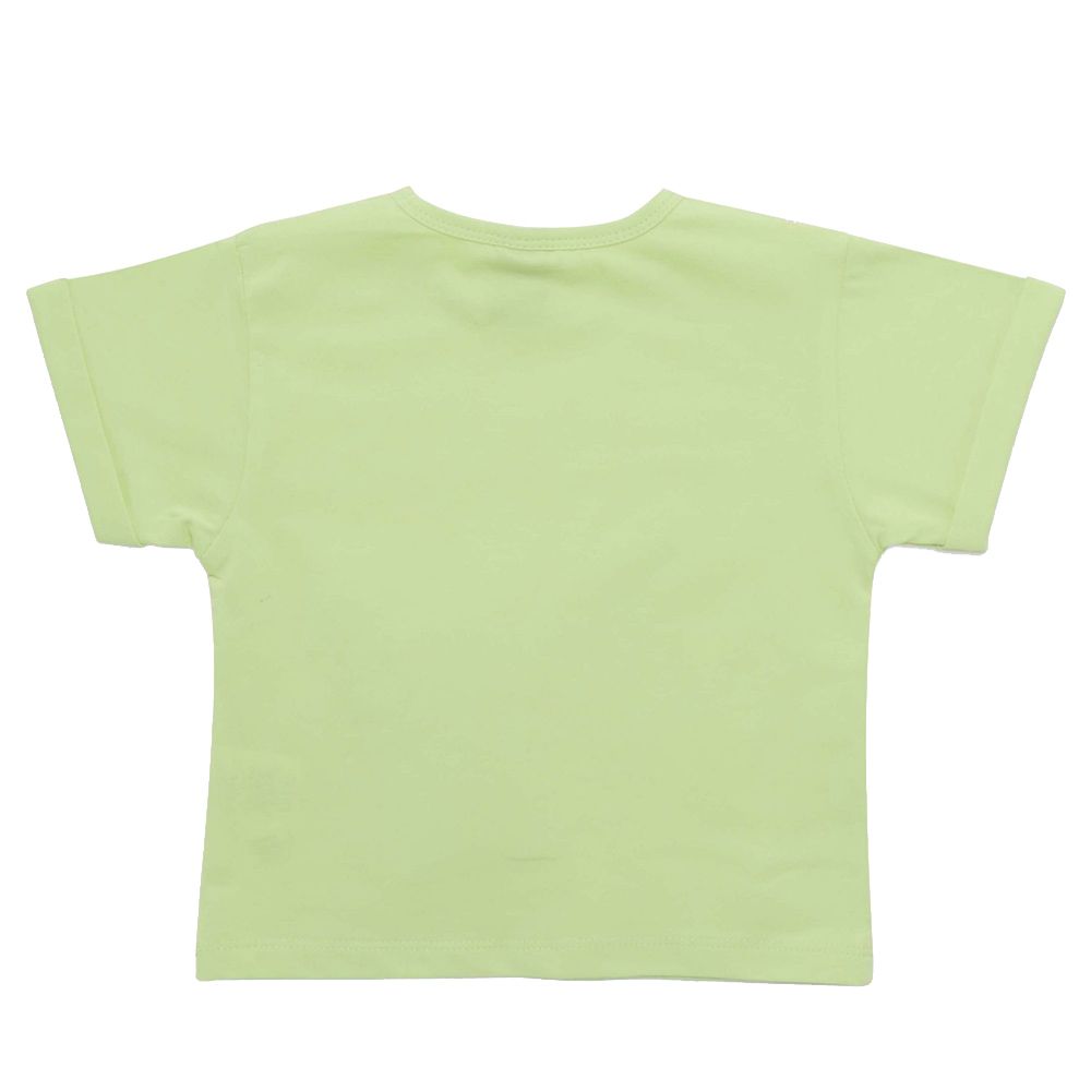 Little Kangaroos - Baby Girl Round Neck Sweet Milk T-Shirt - Mint Green