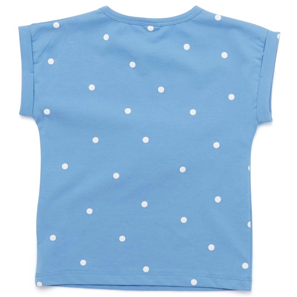 Little Kangaroos - Baby Girl Sleeveless Crab T-Shirt - Blue