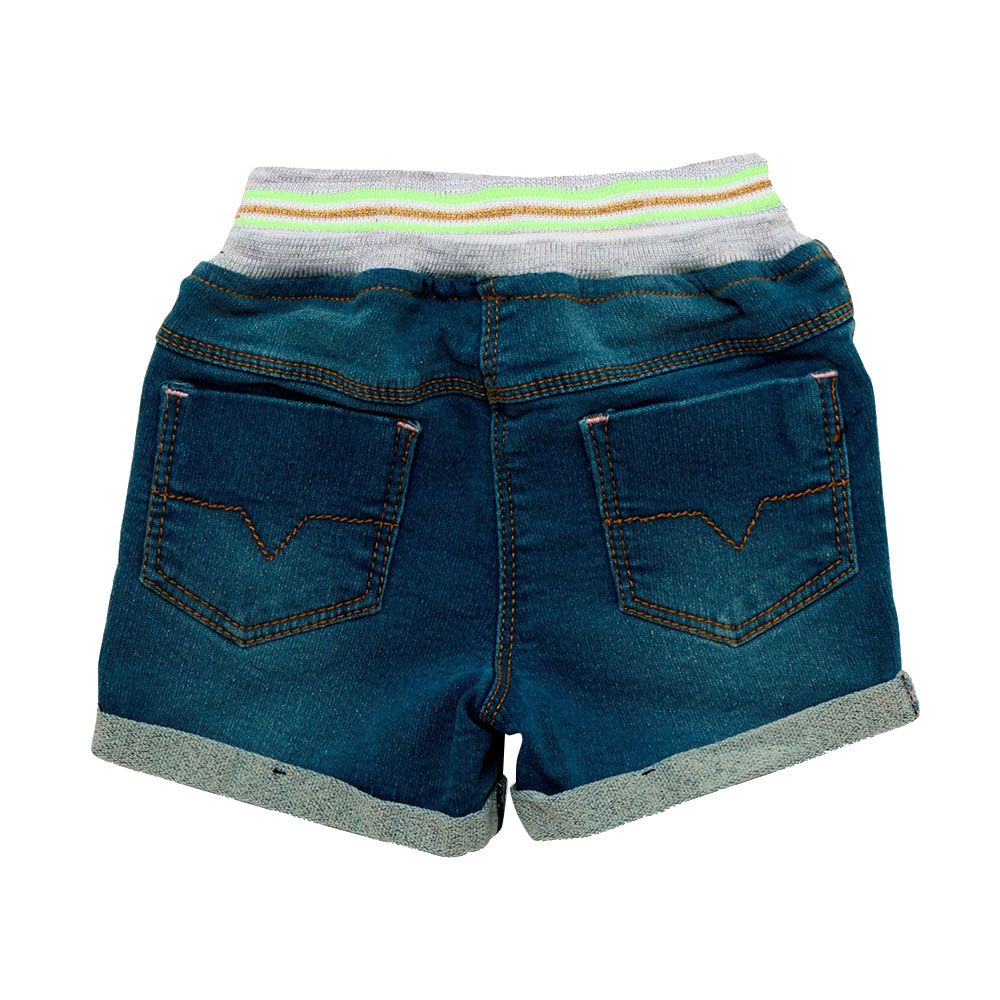 Little Kangaroos - Baby Girl Denim Shorts - Dark Blue