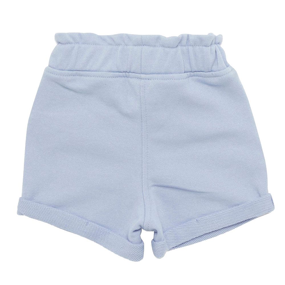 Little Kangaroos - Baby Girl Full Elastic Shorts - Bigal Blue