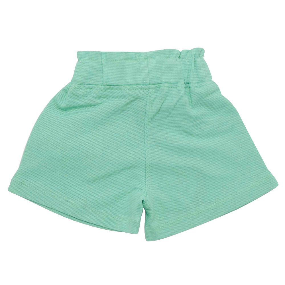 Little Kangaroos - Baby Girl Full Elastic Shorts w/ Drawstring - Pista