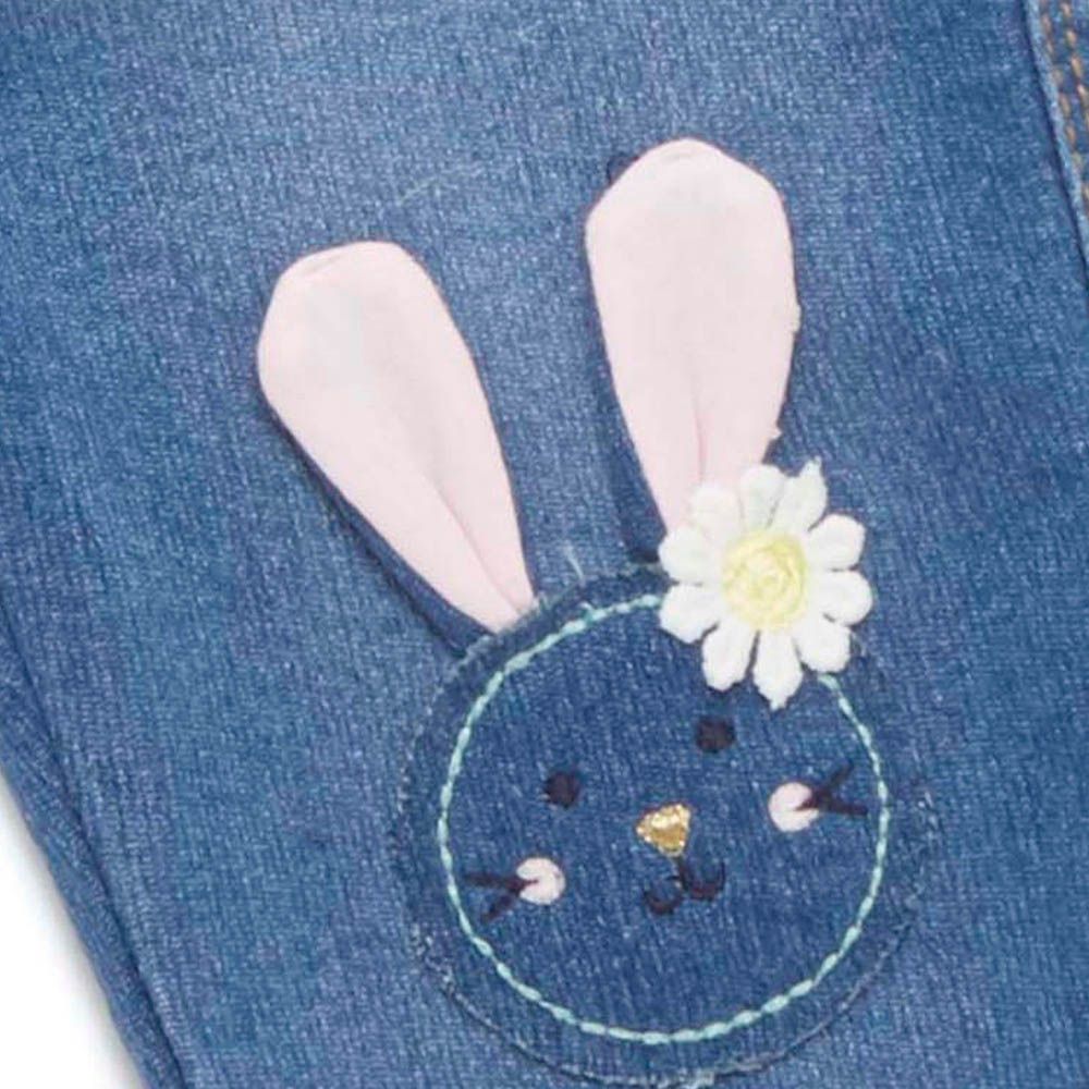 Little Kangaroos - Baby Girl Full Elastic Denim Jeans - Light Blue Wash