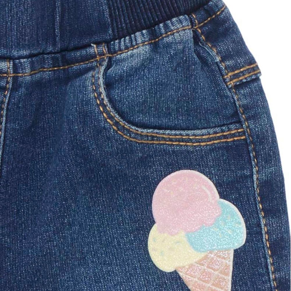 Little Kangaroos - Baby Girl Denim Jeans w/ Pockets - Dark Blue