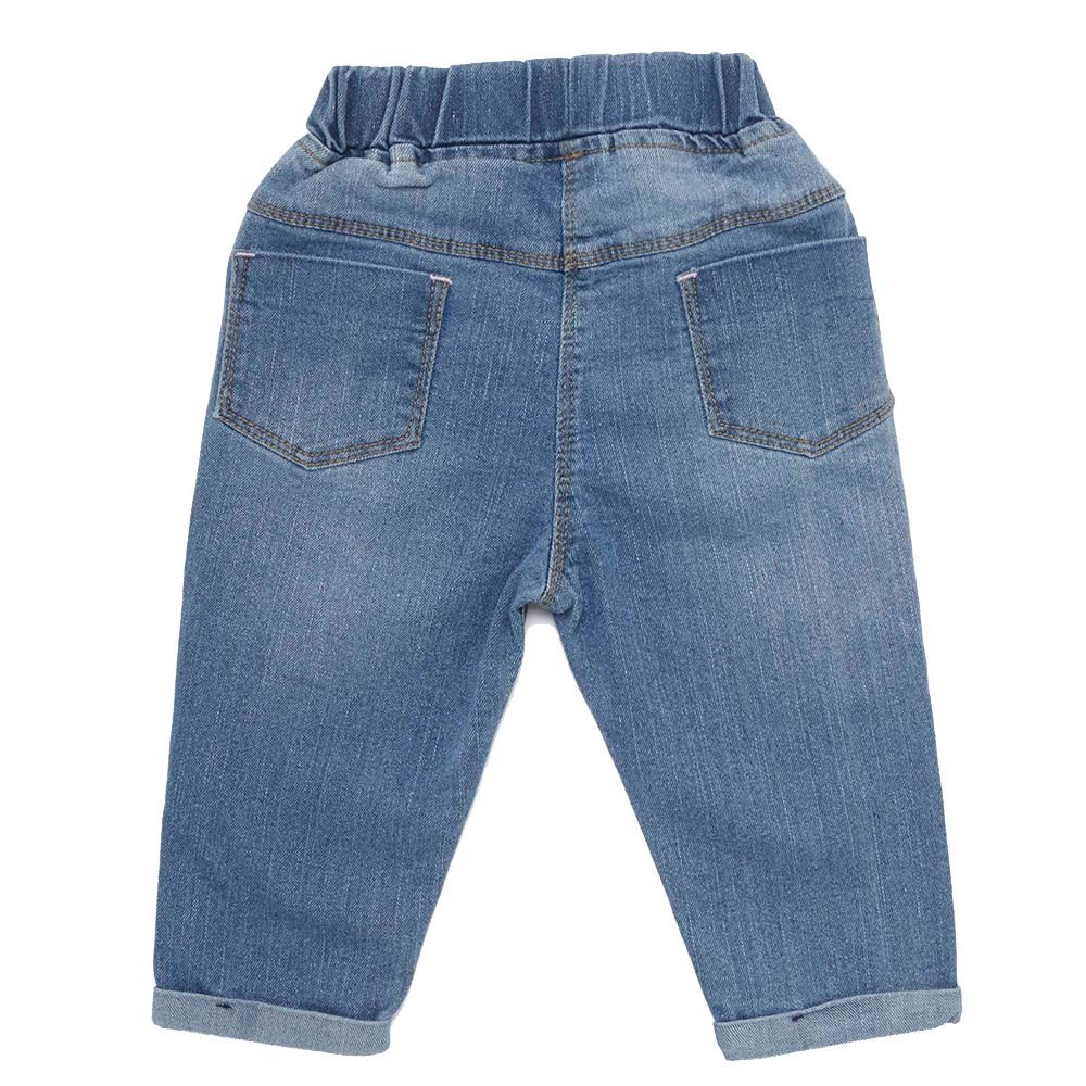 Little Kangaroos - Baby Girl Elasticated Denim Jeans - Light Blue