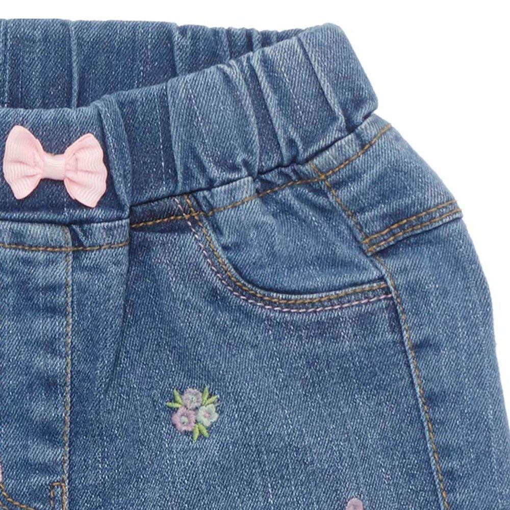 Little Kangaroos - Baby Girl Elasticated Denim Jeans - Light Blue