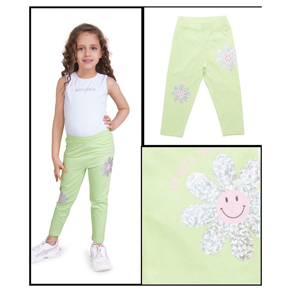 Little Kangaroos - Girl Leggings - Mint