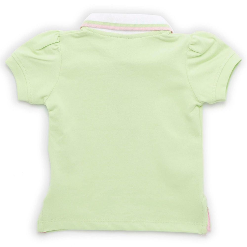 Little Kangaroos - Baby Girl Half Sleeve Polo T-Shirt - Green