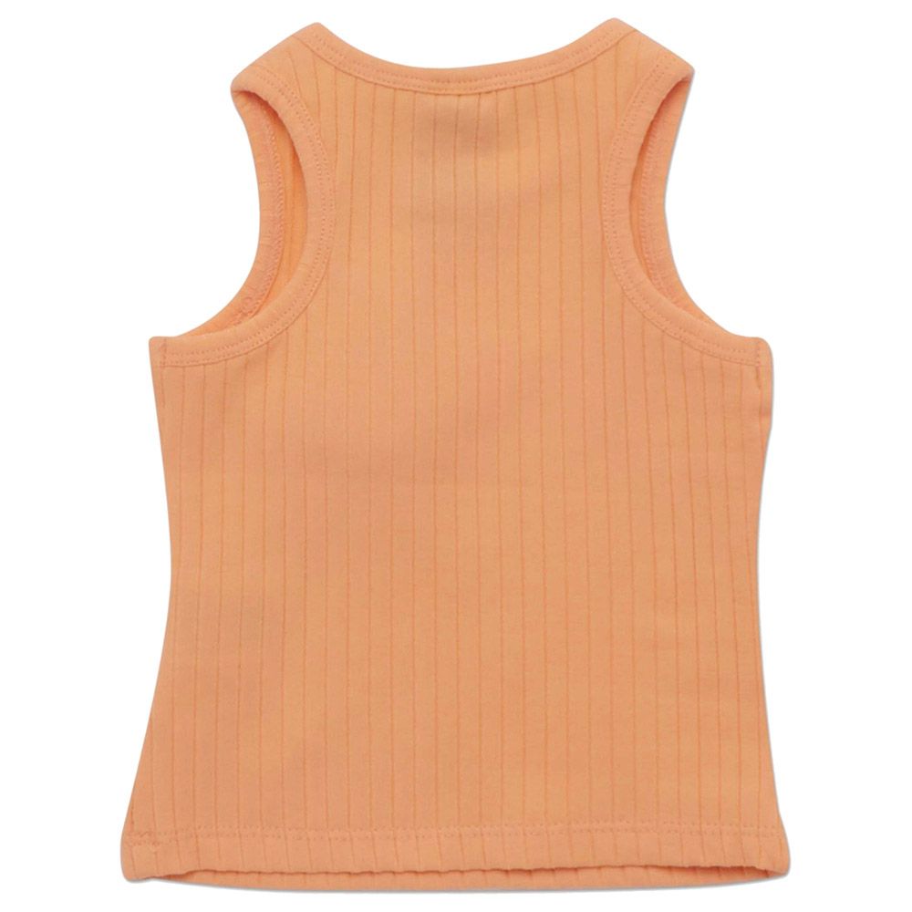 Little Kangaroos - Baby Girl Round Neck Sleeveless T-Shirt - Orange