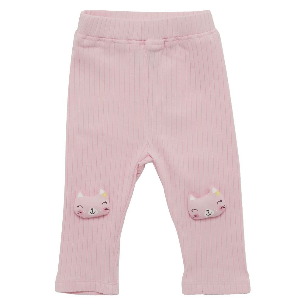 Little Kangaroos - Baby Girl Full Elastic Leggings - Pink