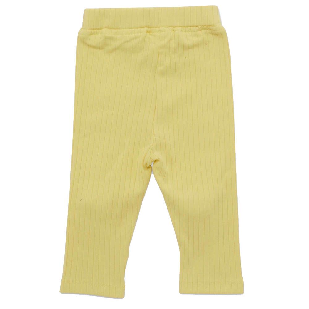 Little Kangaroos - Baby Girl Full Elastic Leggings - Lemon