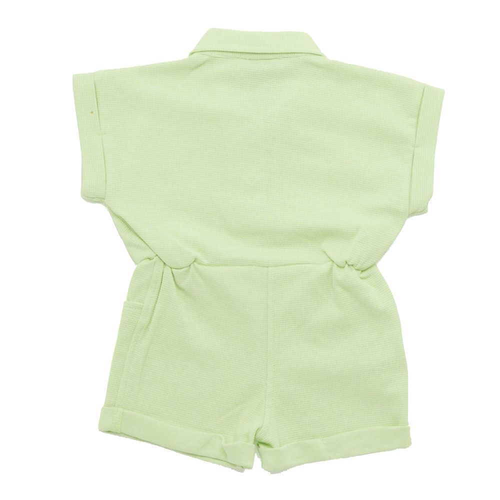 Little Kangaroos - Baby Girl Knitted Jumpsuit - Lime Green