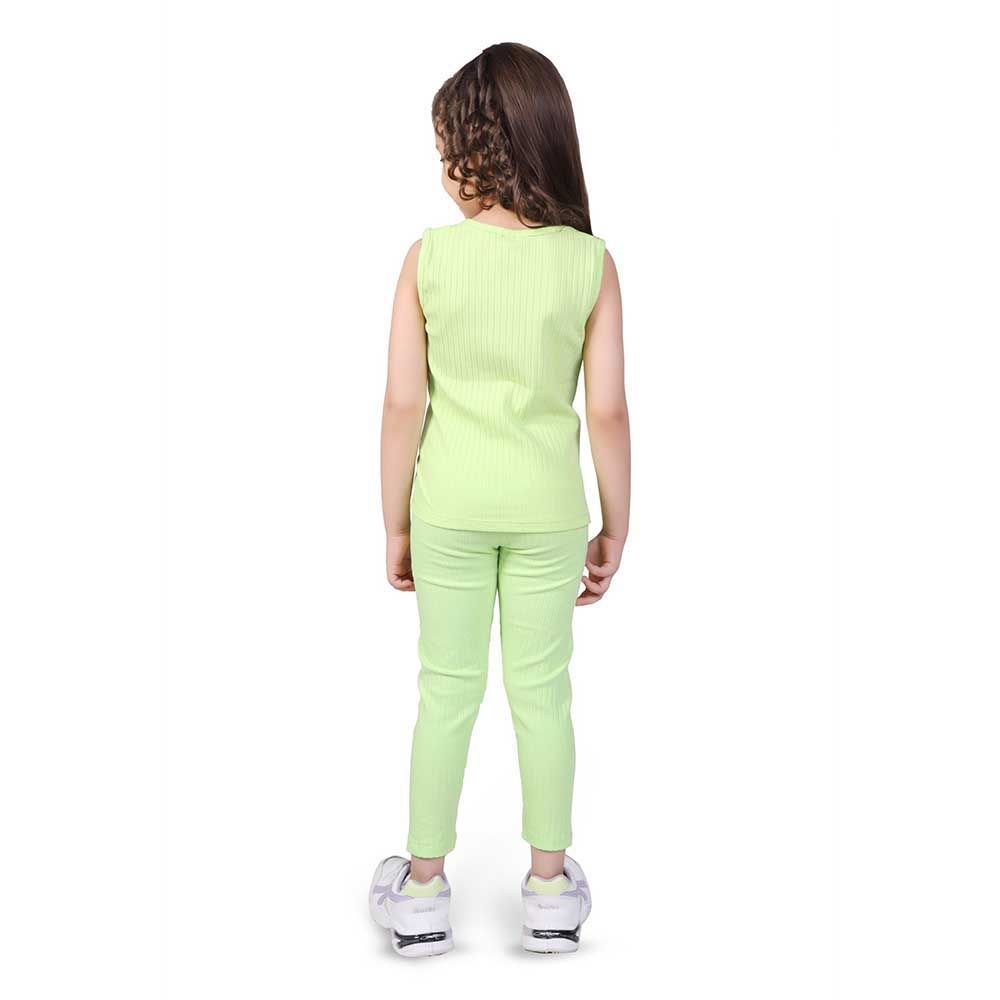 Little Kangaroos - Girl Knitted Leggings - Mint