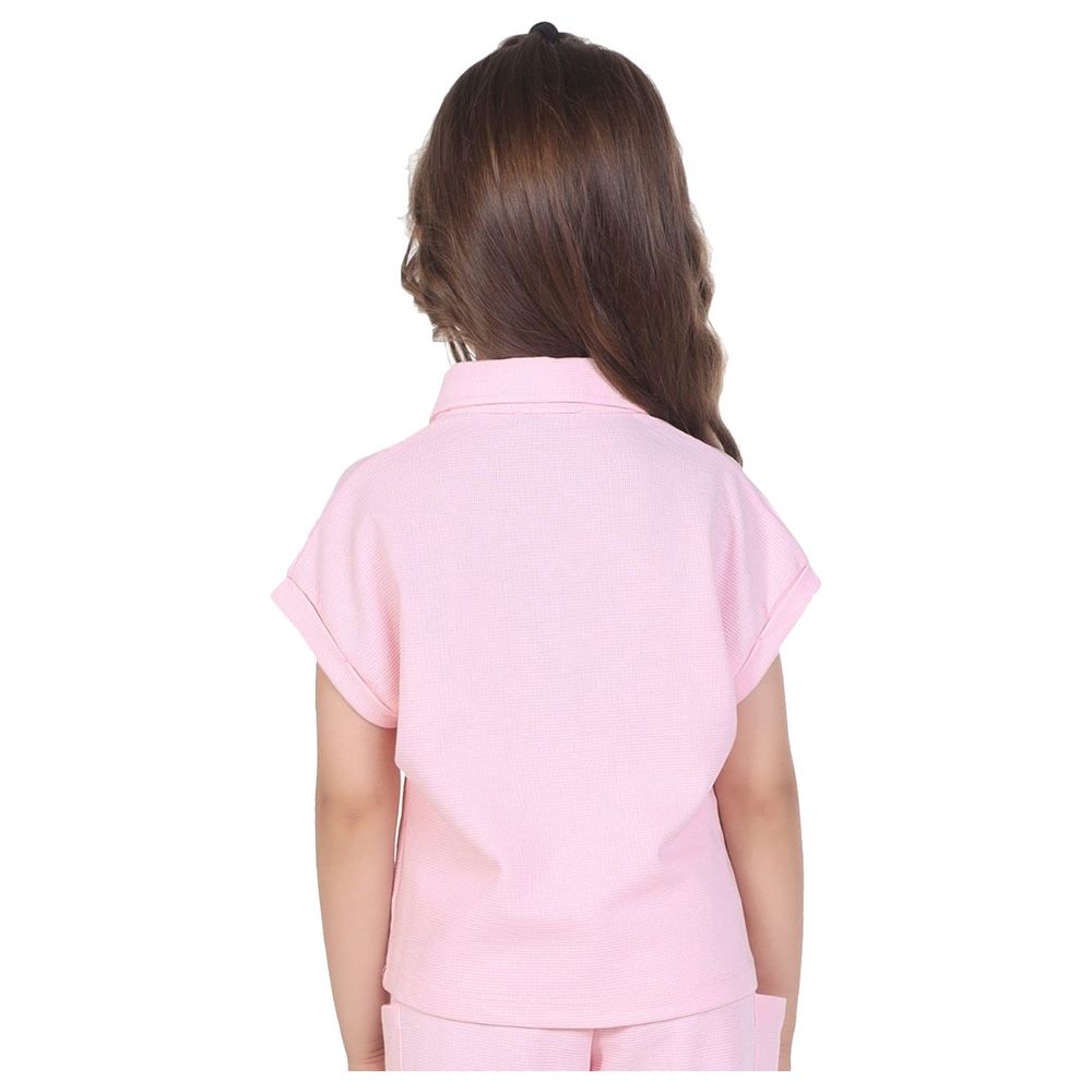 Little Kangaroos - Girl Half Sleeve Polo T-Shirt - Pink