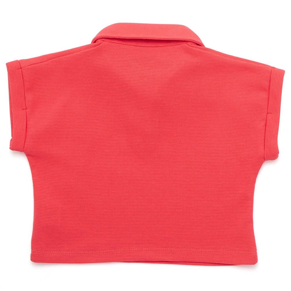 Little Kangaroos - Girl Half Sleeve Polo T-Shirt - Red