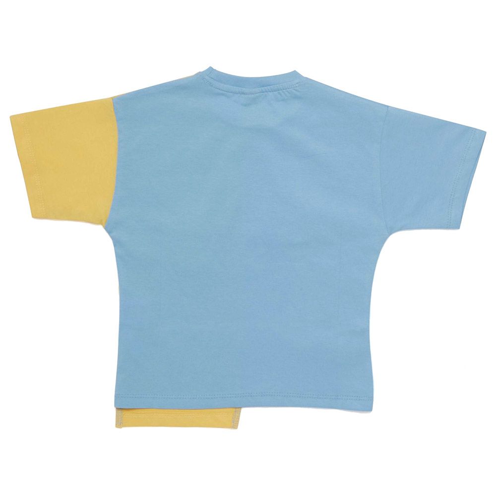 Little Kangaroos - Boy Half Sleeve T-Shirt - Blue/Yellow