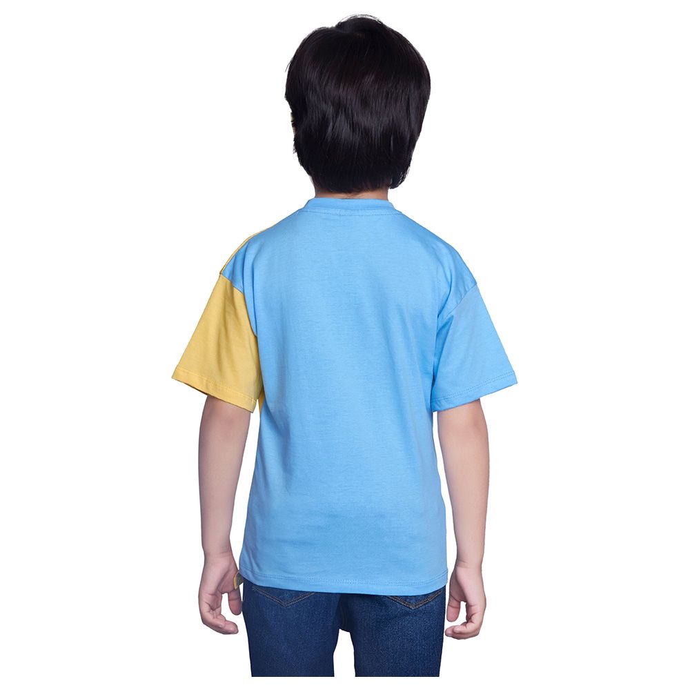 Little Kangaroos - Boy Half Sleeve T-Shirt - Blue/Yellow