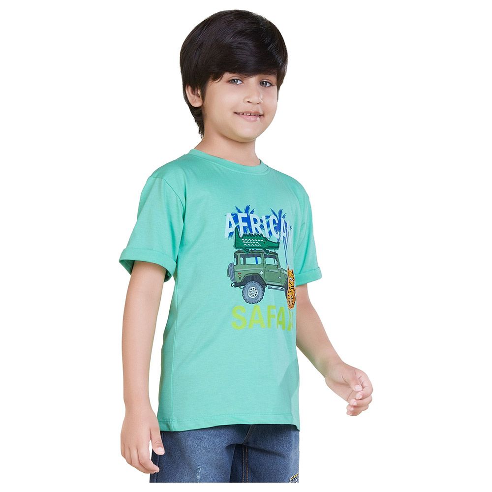 Little Kangaroos - Boy Cute Print T-Shirt - Green