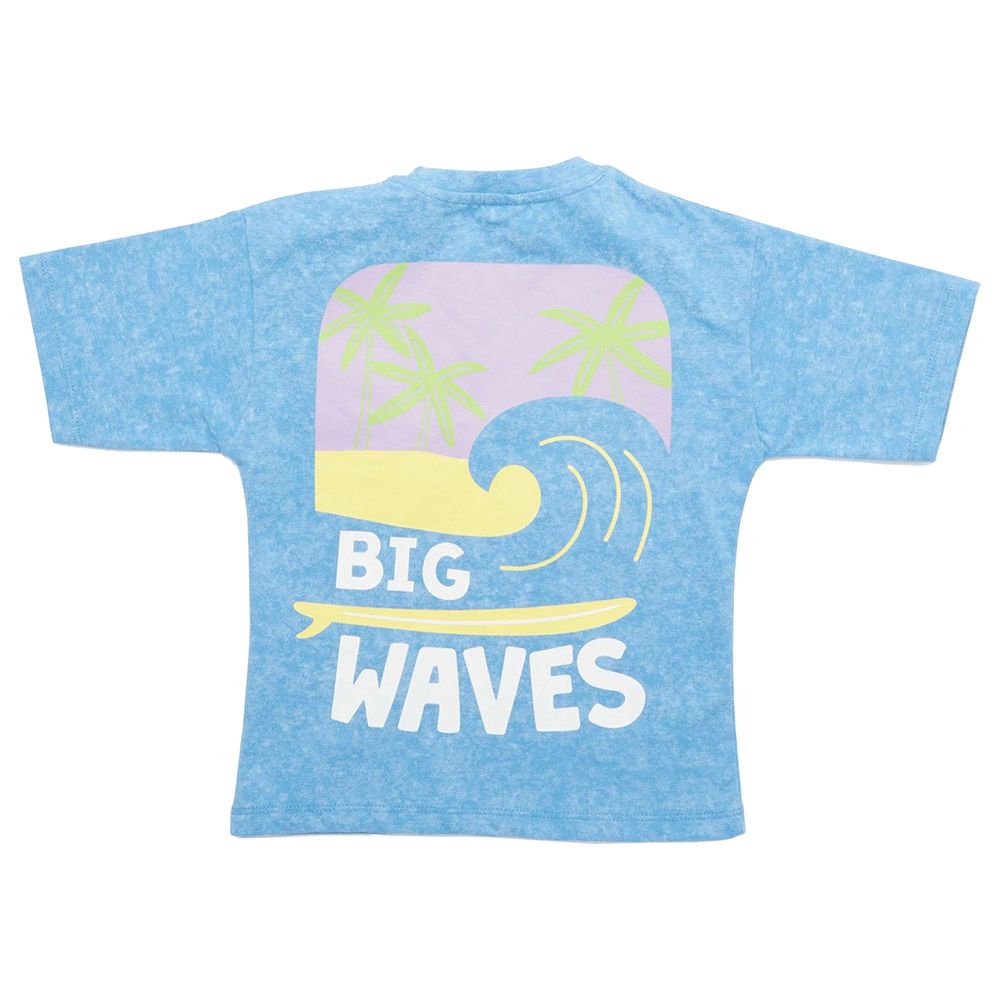 Little Kangaroos - Boy Round Neck Half Sleeve T-Shirt - Sky Blue