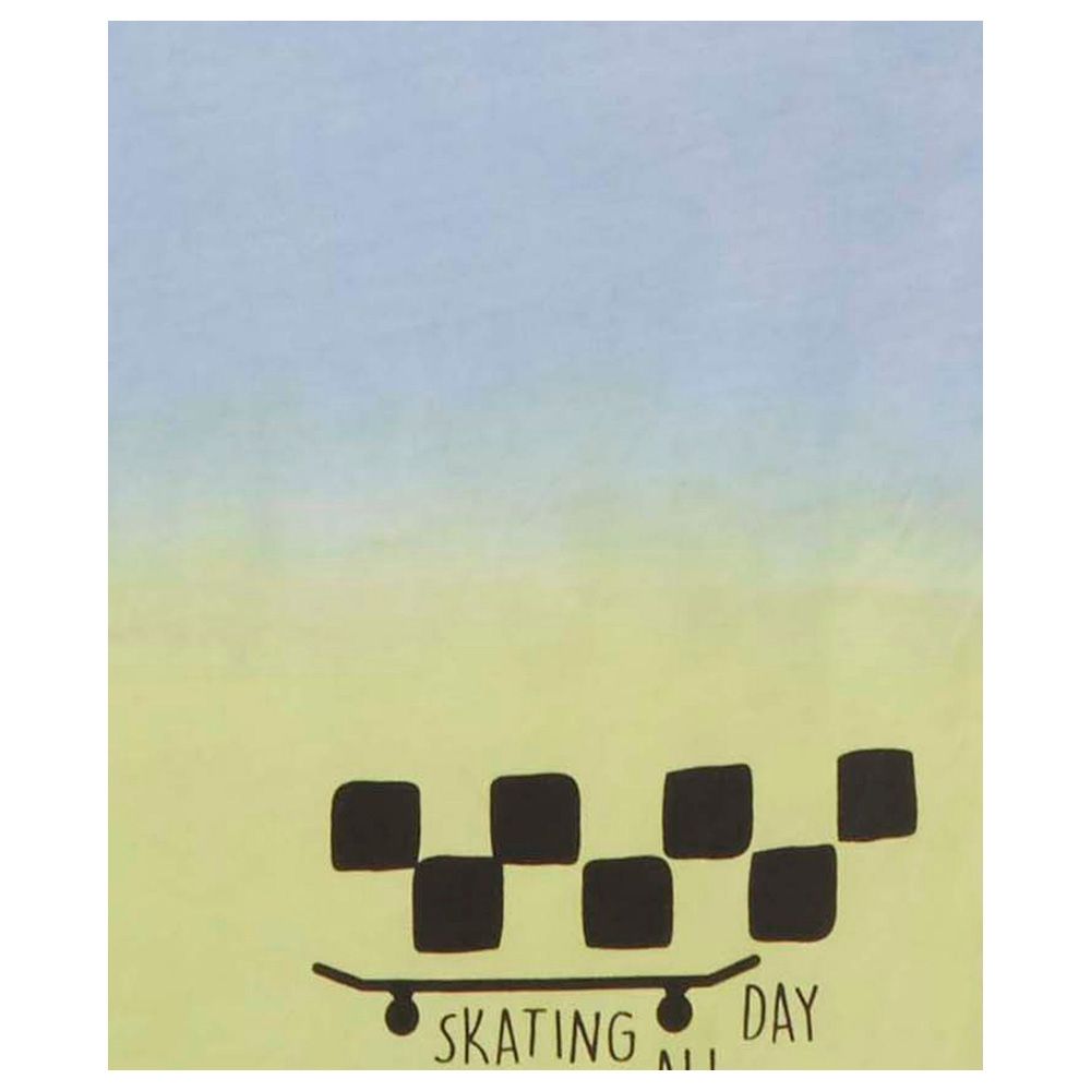 Little Kangaroos - Boy Round Neck T-Shirt - Sky Blue/Green