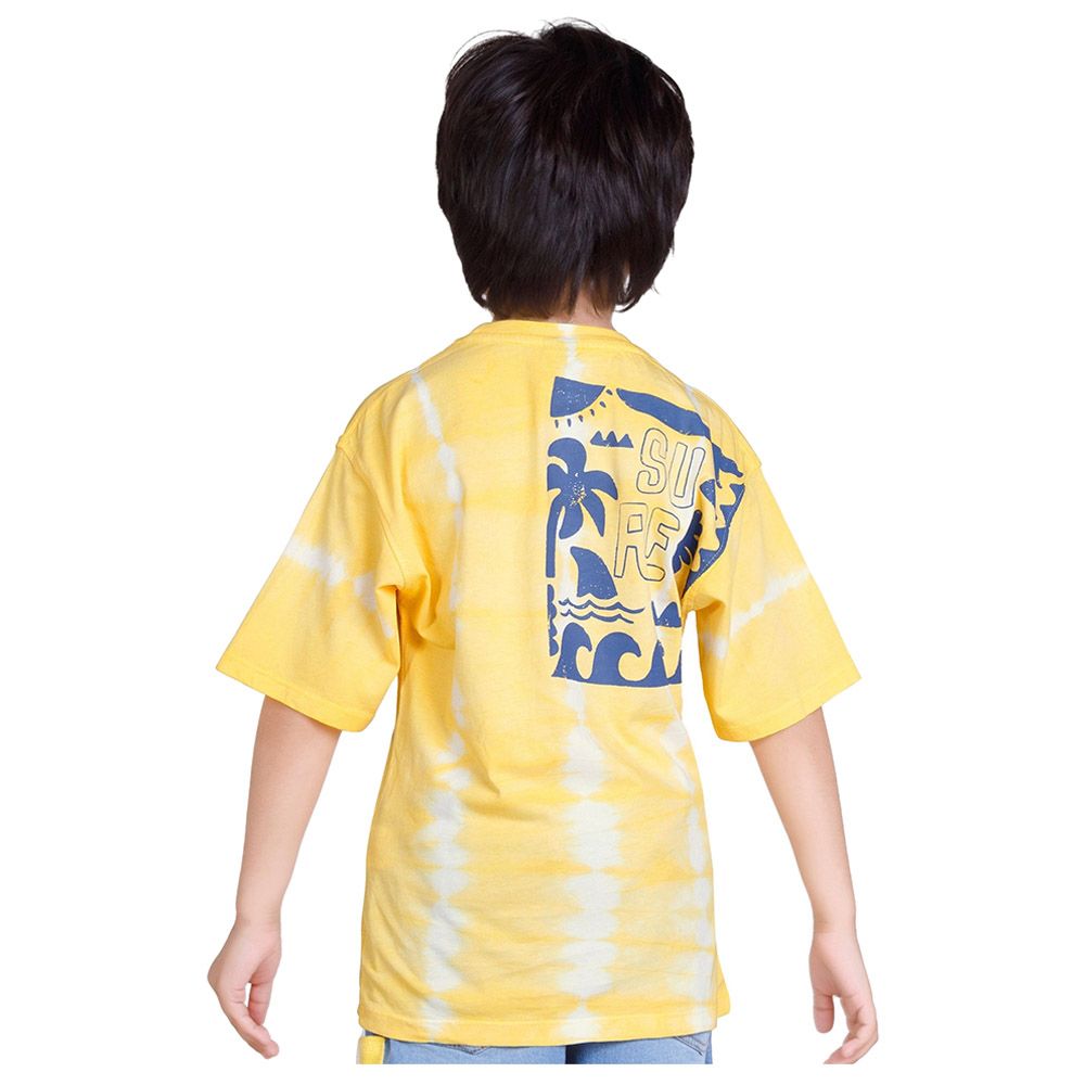 Little Kangaroos - Boy Round Neck Half Sleeve Surfvibe T-Shirt - Mango