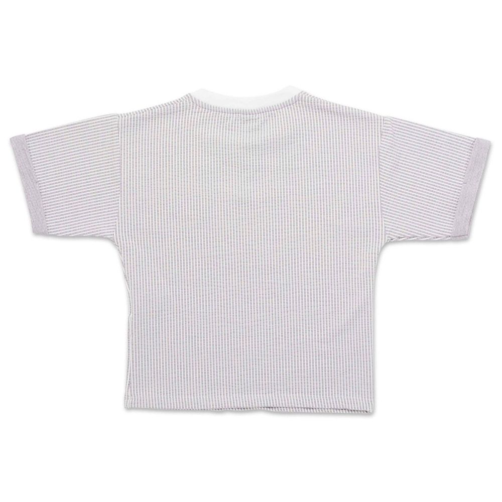 Little Kangaroos - Boy Round Neck Half Sleeve T-Shirt - Light Purple